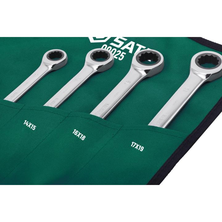 6 Pc. Metric Double Box Ratcheting Wrench Set SATA